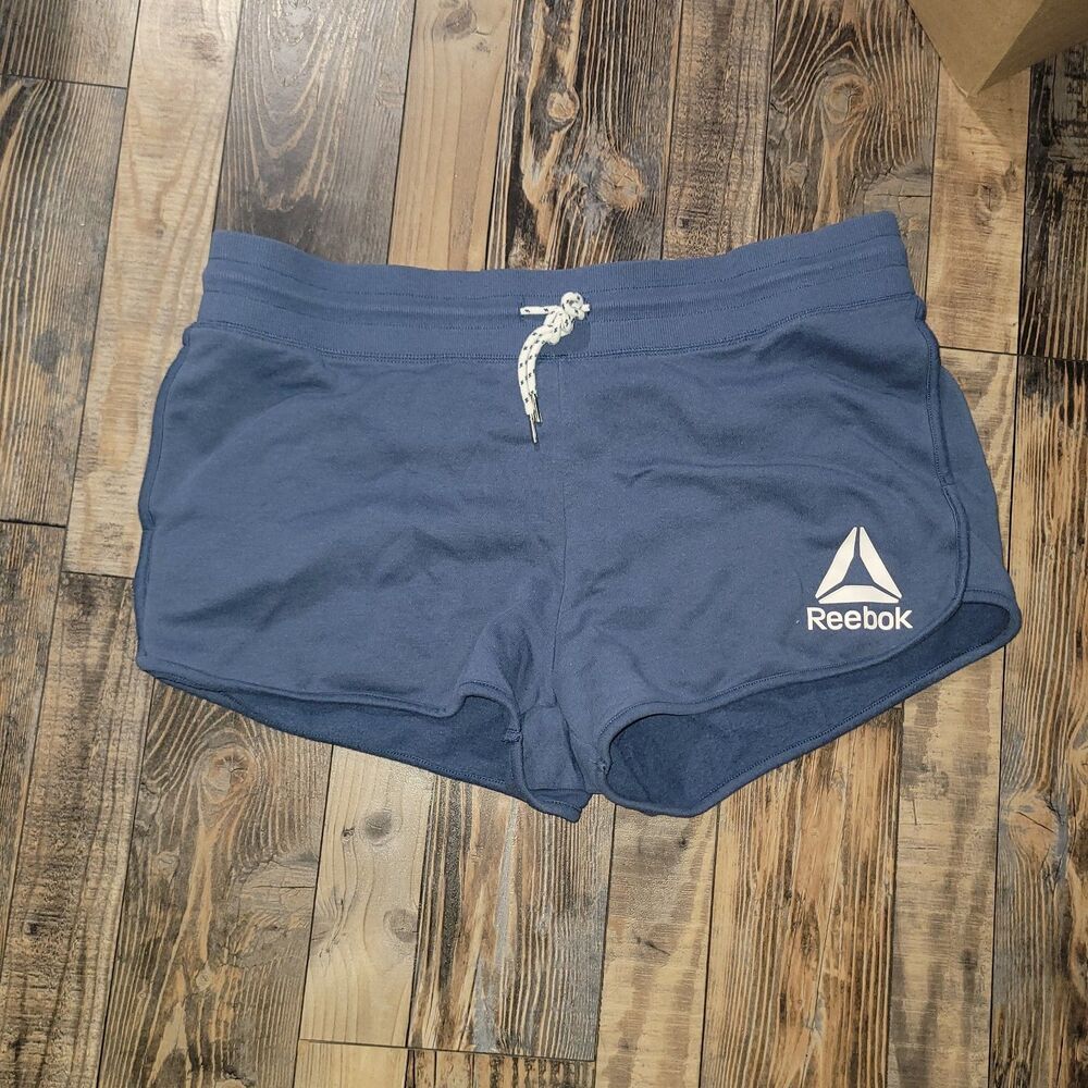 Reebok Blue Athletic Lounge Shorts Women's  XXL Gym Running Logo